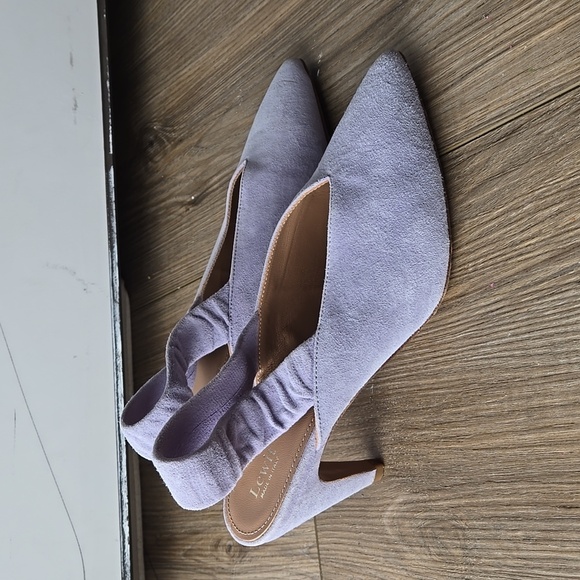 Lewit Marta Suede Slingback Pointed Toe Heels - Picture 1 of 6